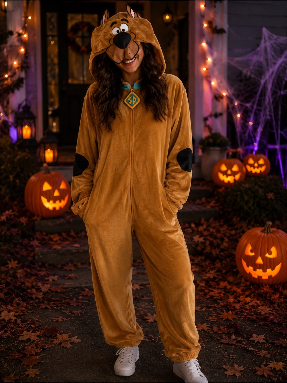Rubie's Scooby-Doo Plush Brown Hooded Adult Costume